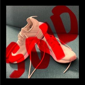 Womens Gray NMD adidas with pink sole -size 6